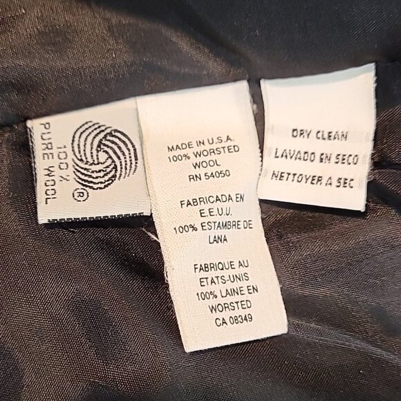 Christian Dior Brown Pinstripe Blazer Jacket Womens Size 12 Classic Tailored Loo - Picture 14 of 15